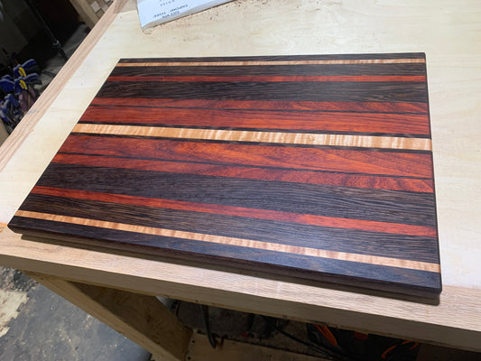 Custom Multi-Exotic Wood Cutting Board
