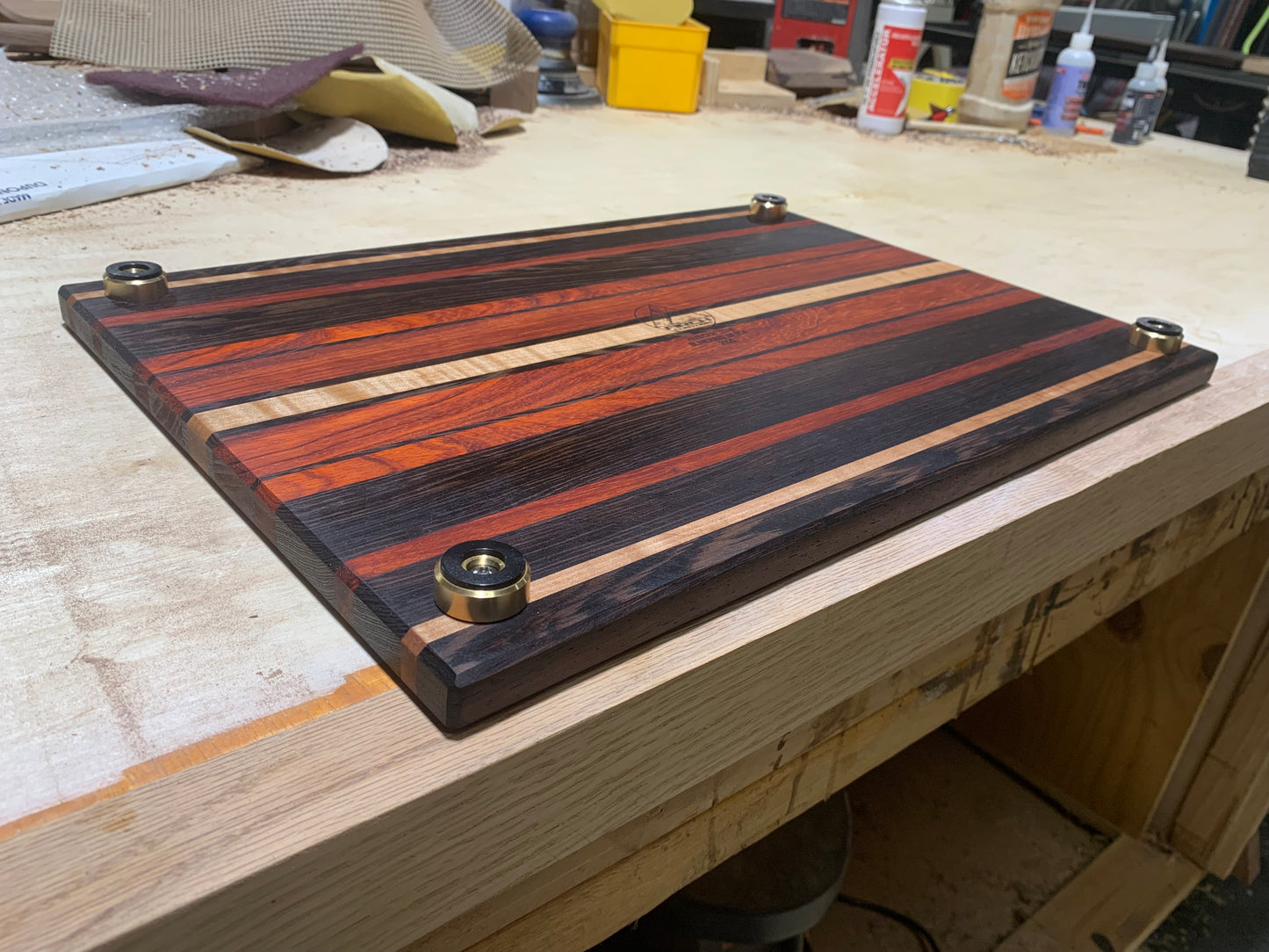 Custom Multi-Exotic Wood Cutting Board