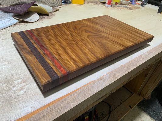 Multi-Exotic Teak Cutting Board