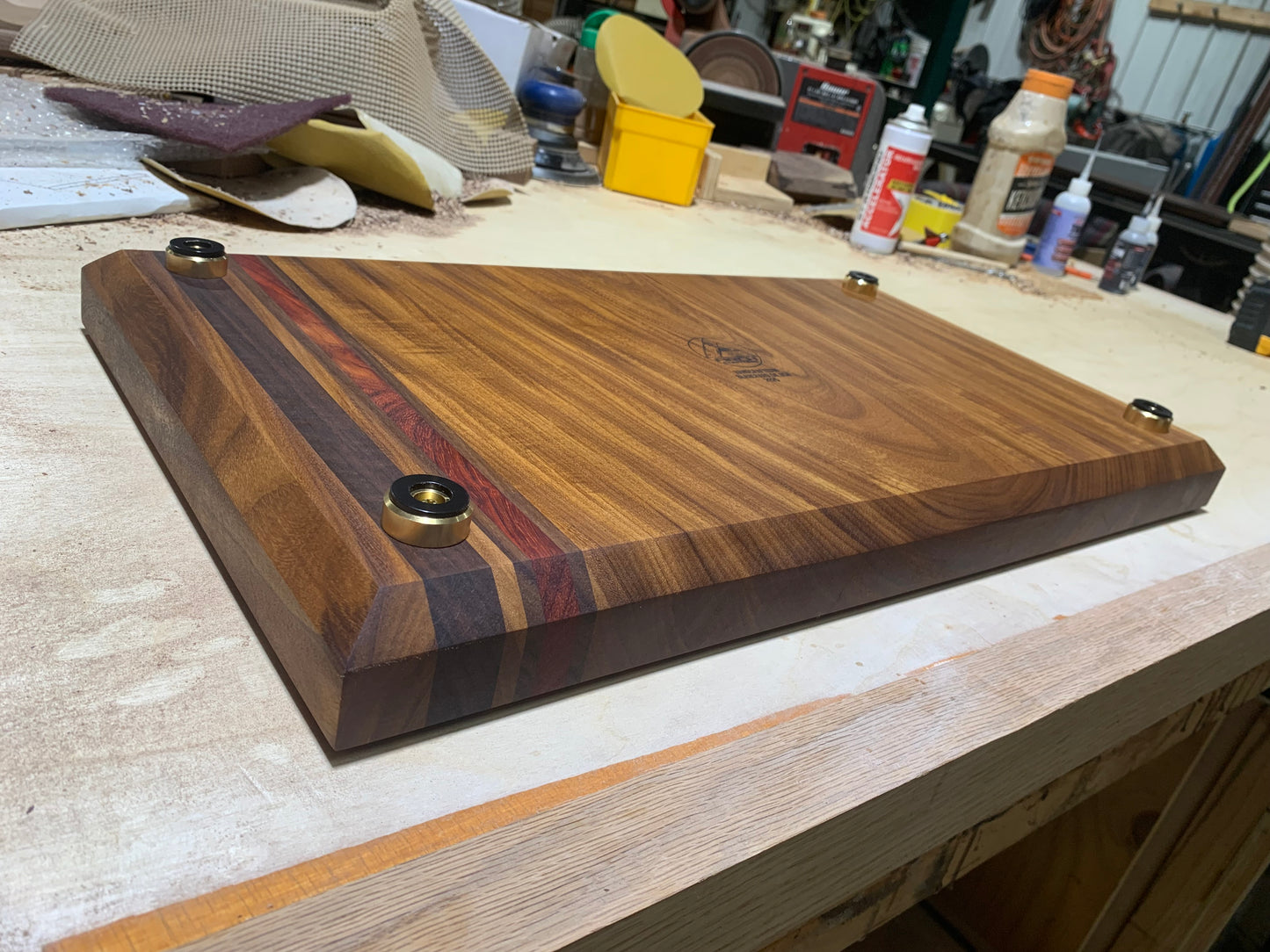 Multi-Exotic Teak Cutting Board
