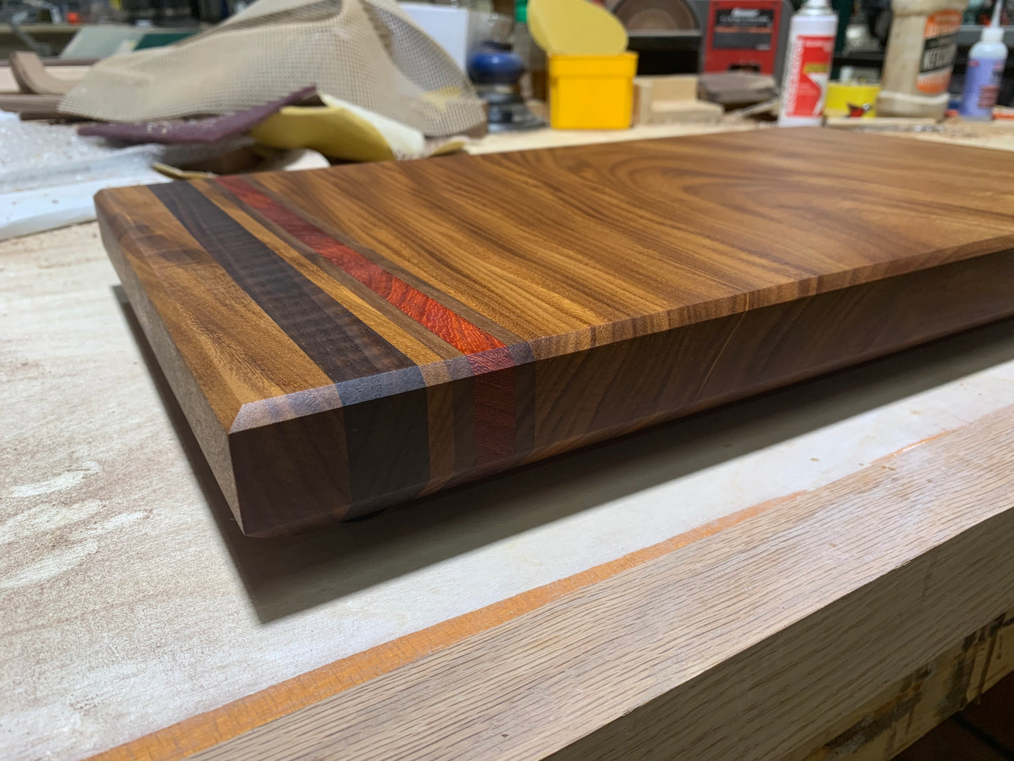 Multi-Exotic Teak Cutting Board